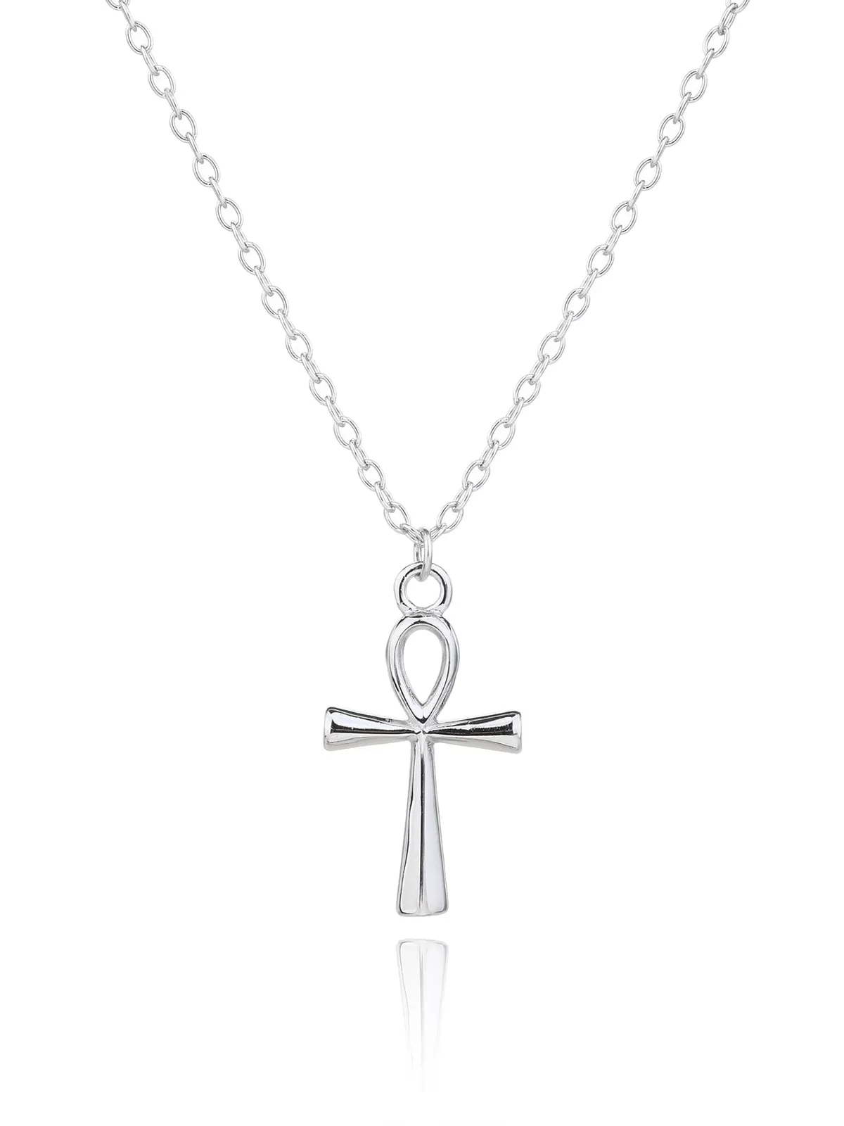 Silberne Ankh-Kreuz-Halskette 1