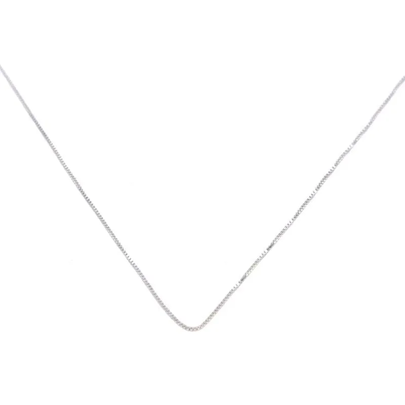 Silberne Würfelkette /dünn/ 45cm 1