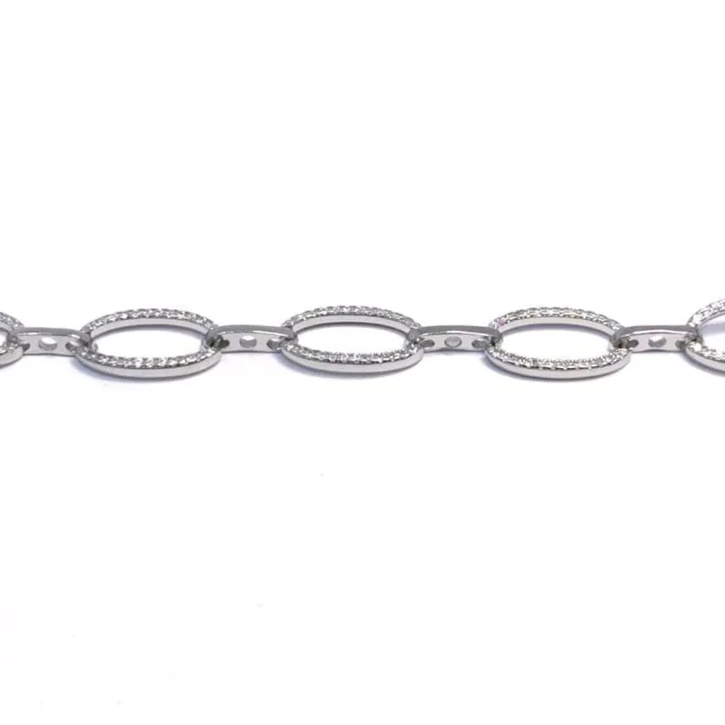 Silver white stone design beaded bracelet 1