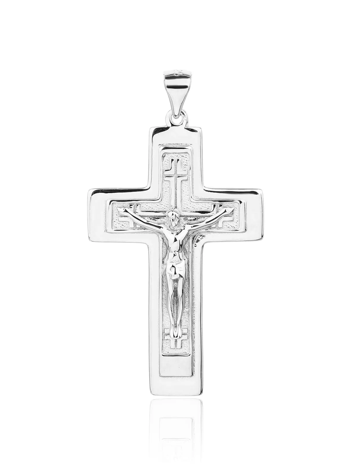 Rhodinierter Kreuz-Anhänger 1
