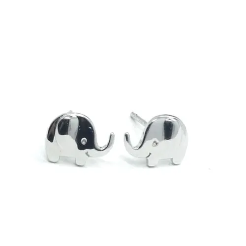 Silberne Elefanten Ohrstecker 1