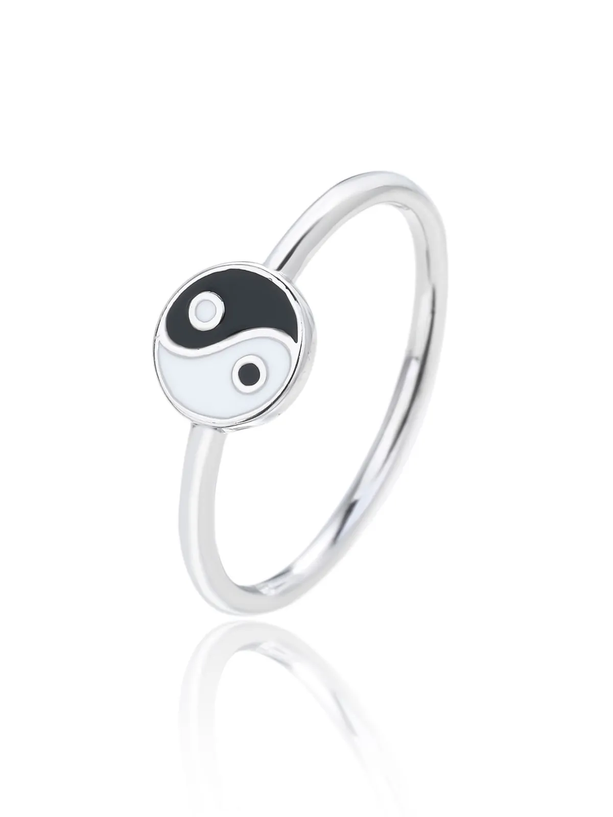Silberner Ring mit Yin-Yang-Symbol 1