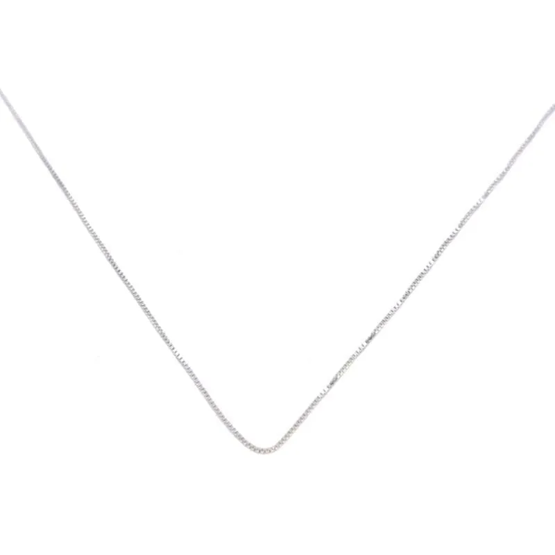 Silberne Würfelkette /dünn/ 40cm 1