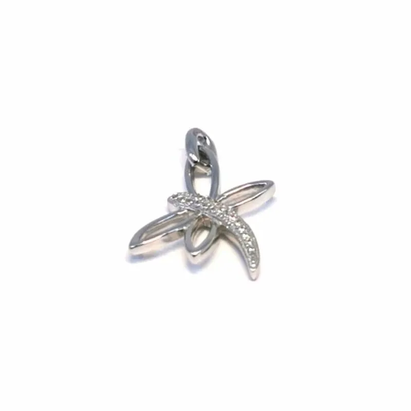 Colgante de libélula de plata con piedras 1