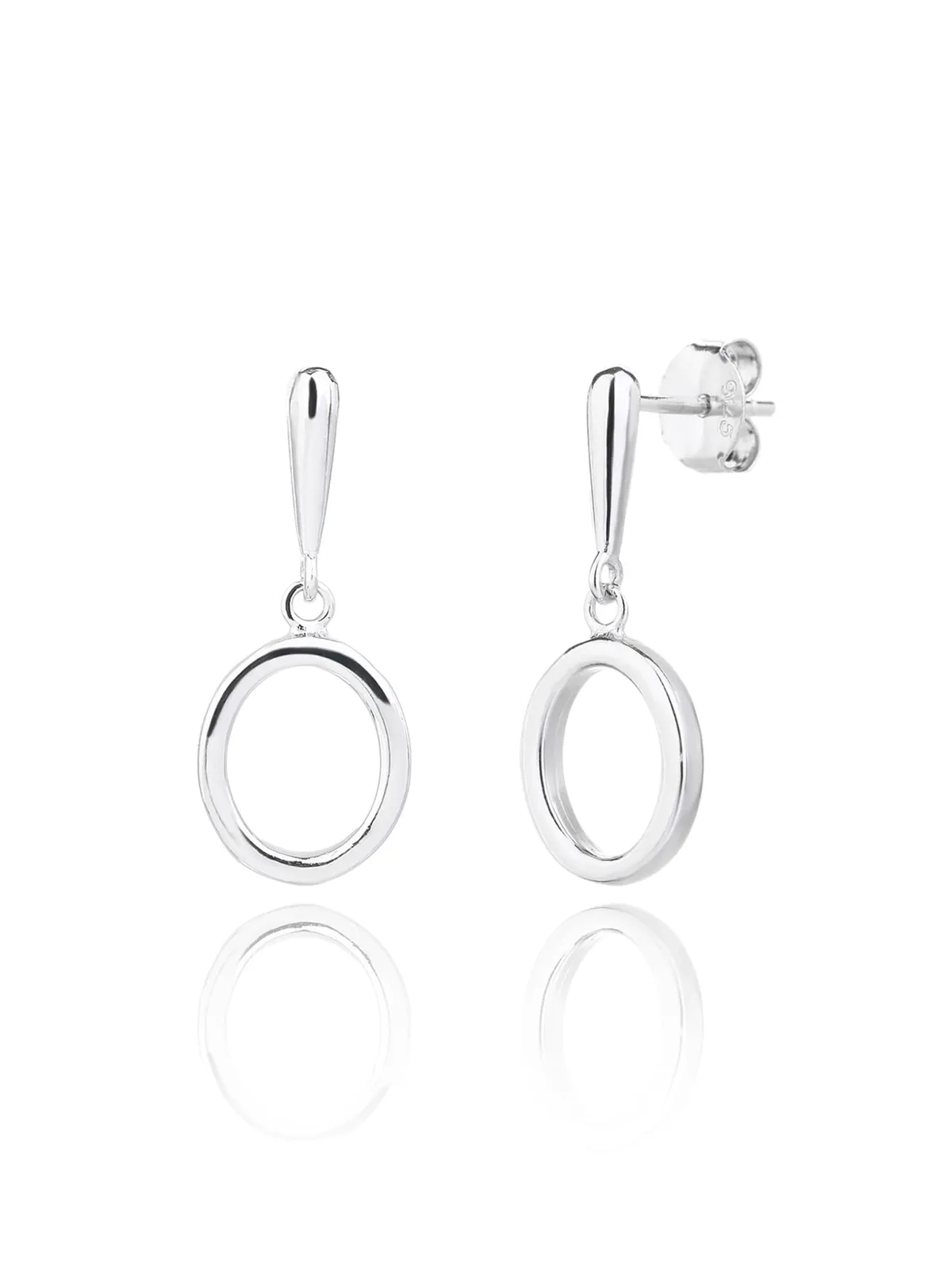 Silberne Design-Kreis-Ohrringe 1