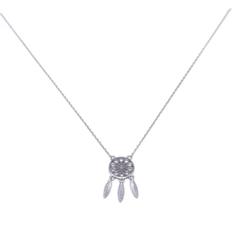 Cadena de plata con colgante atrapasueños 1