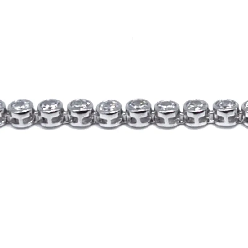 Silver white stone tennis bracelet 1